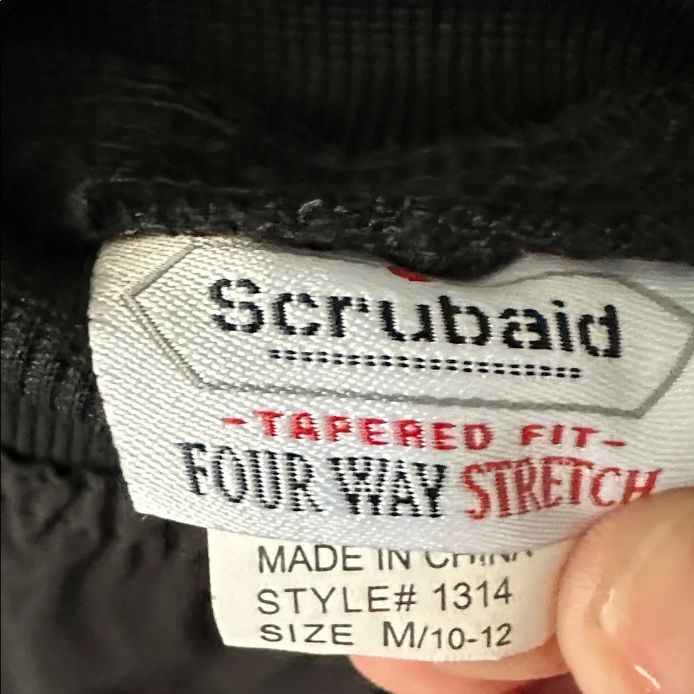 Bundle of 2 Navy and Black Drawstring Scrub Pants - Picture 5 of 7